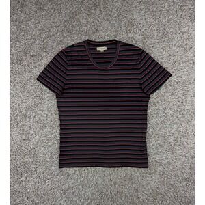 Burberry London Mens XL Black Red Striped Pocket T-Shirt Portugal